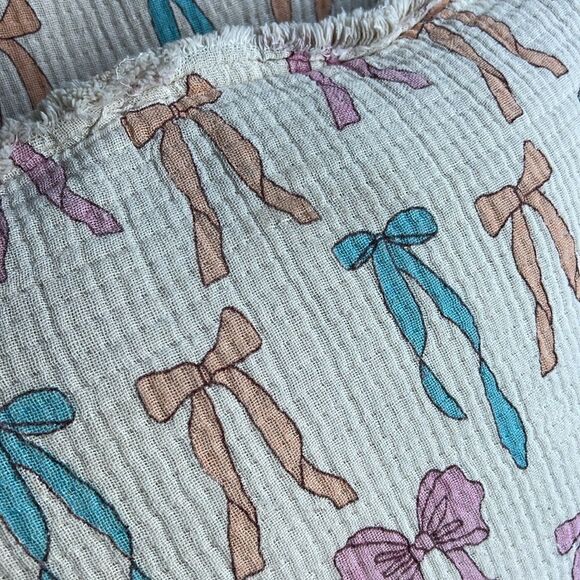 Style Happy Pastel Bows Throw Pillow - Picture 10 of 10